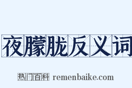夜朦胧反义词是什么意思的图片